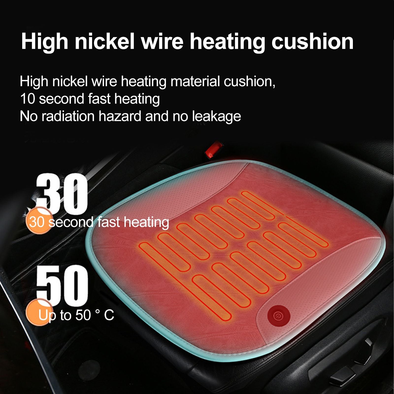 Heated Cushion 45 x 46cm High Nickel Wire Fiber Heating Stadium V1294-YM220928FB01-2-0421
