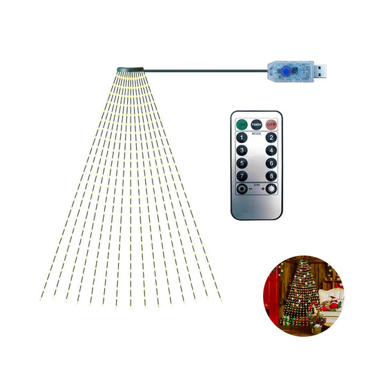 Christmas Tree Decorative Lights String Garden Layout Waterfall Lights Party Camping Atmosphere Lights LED V1294-YM220928FB02-1-0421