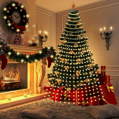 Christmas Tree Decorative Lights String Garden Layout Waterfall Lights Party Camping Atmosphere Lights LED V1294-YM220928FB02-1-0421