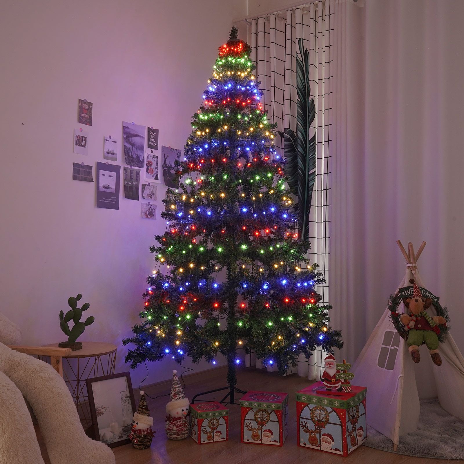 Christmas Tree Decorative Lights String Garden Layout Waterfall Lights Party Camping Atmosphere Lights LED V1294-YM220928FB02-1-0421