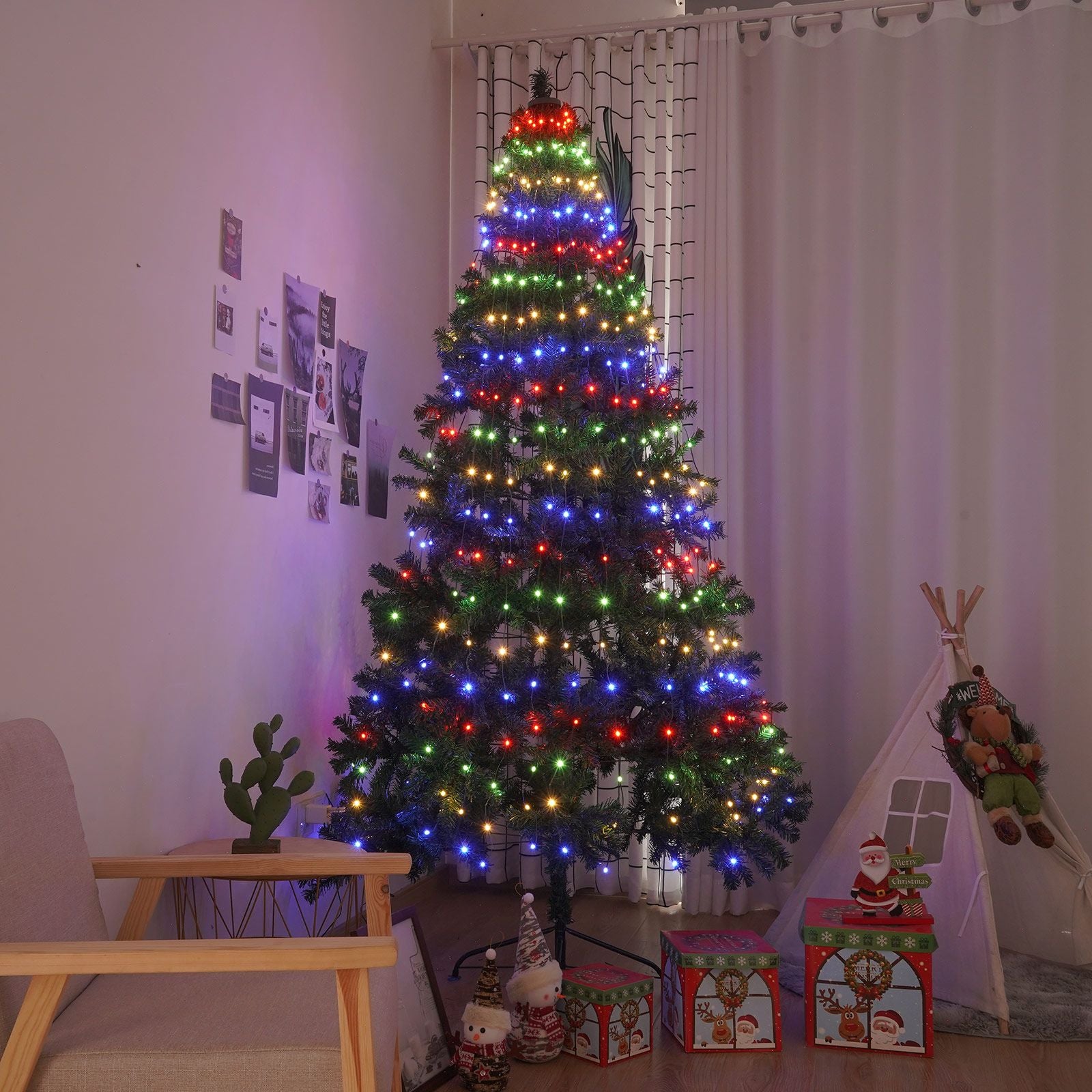 Christmas Tree Decorative Lights String Garden Layout Waterfall Lights Party Camping Atmosphere Lights LED V1294-YM220928FB02-1-0421