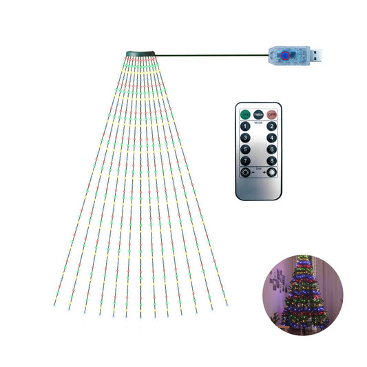 Christmas Tree Decorative Lights String Garden Layout Waterfall Lights Party Camping Atmosphere Lights LED V1294-YM220928FB02-2-0421