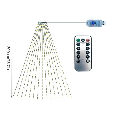 Christmas Tree Decorative Lights String Garden Layout Waterfall Lights Party Camping Atmosphere Lights LED V1294-YM220928FB02-2-0421