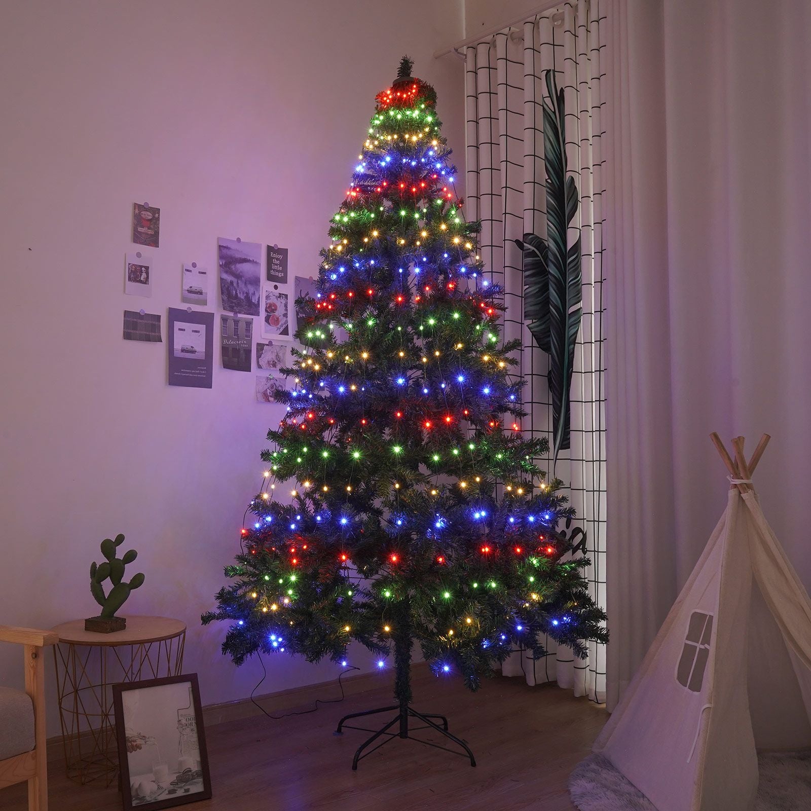 Christmas Tree Decorative Lights String Garden Layout Waterfall Lights Party Camping Atmosphere Lights LED V1294-YM220928FB02-2-0421
