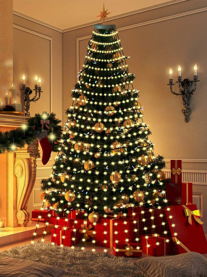 Christmas Tree Decorative Lights String Garden Layout Waterfall Lights Party Camping Atmosphere Lights LED V1294-YM220928FB02-2-0421