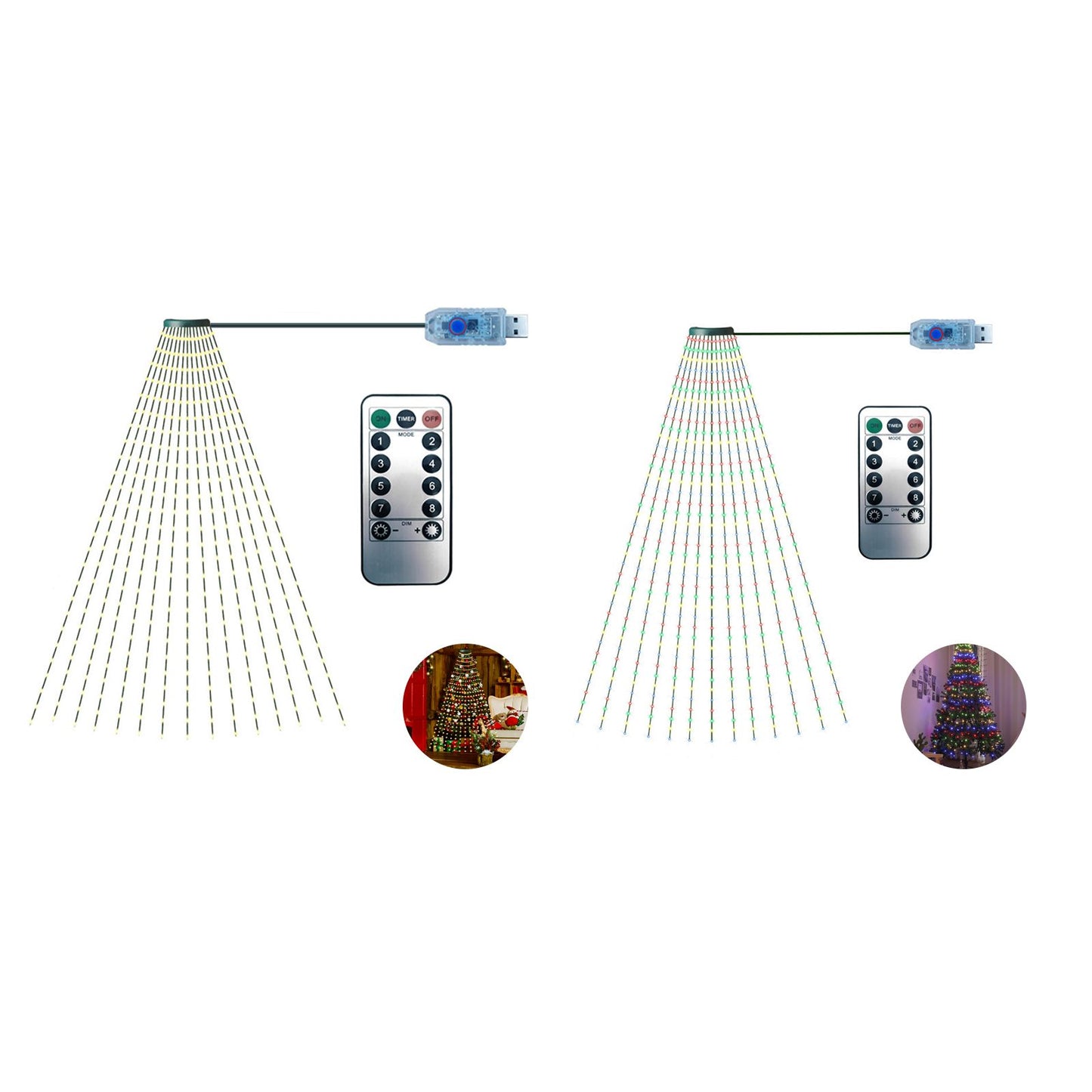 Christmas Tree Decorative Lights String Garden Layout Waterfall Lights Party Camping Atmosphere Lights LED V1294-YM220928FB02-2-0421