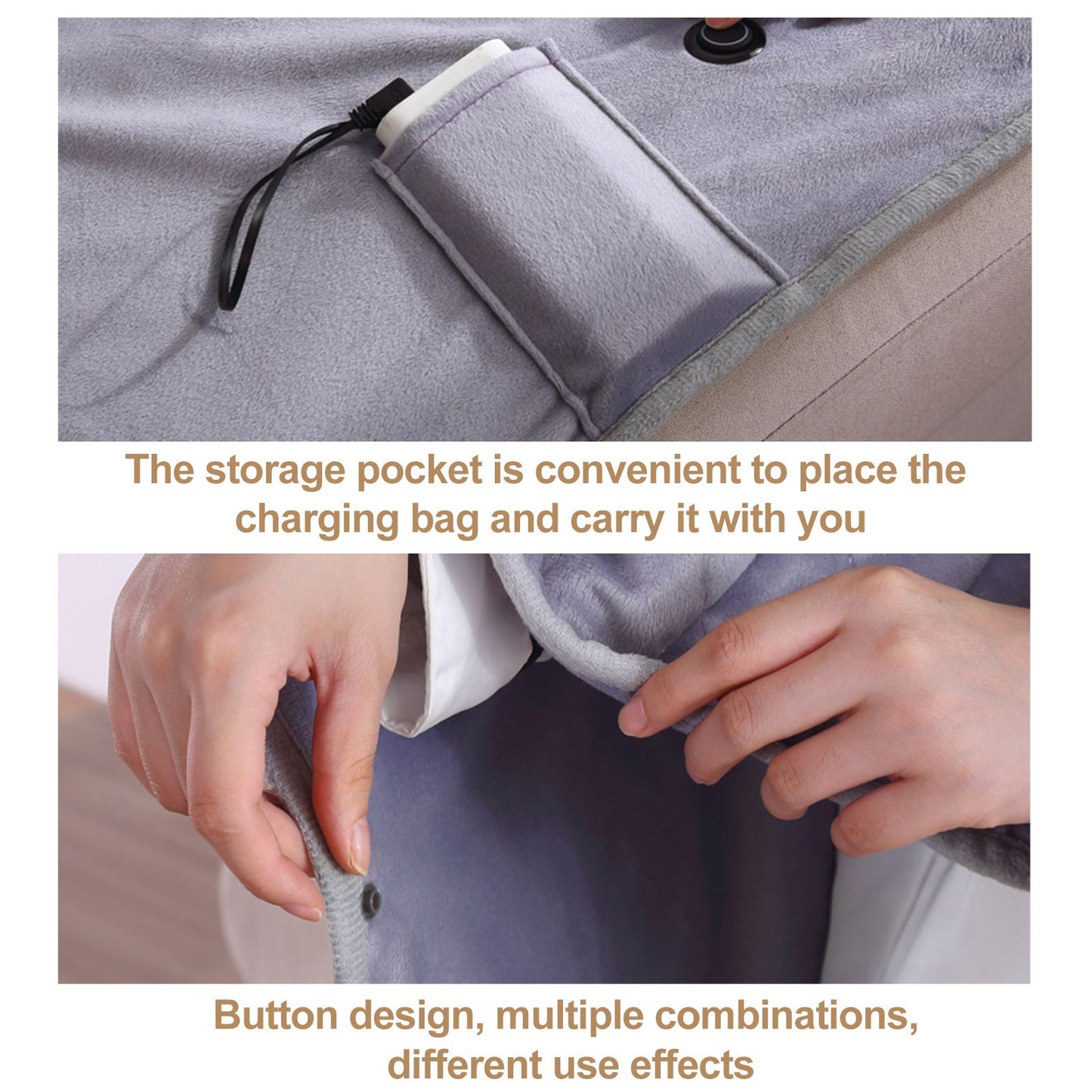 Wearable USB Electric Blanket Heating Blanket with Timing Function 3 Gear Adjustment V1294-YM220928GS01-2-0421