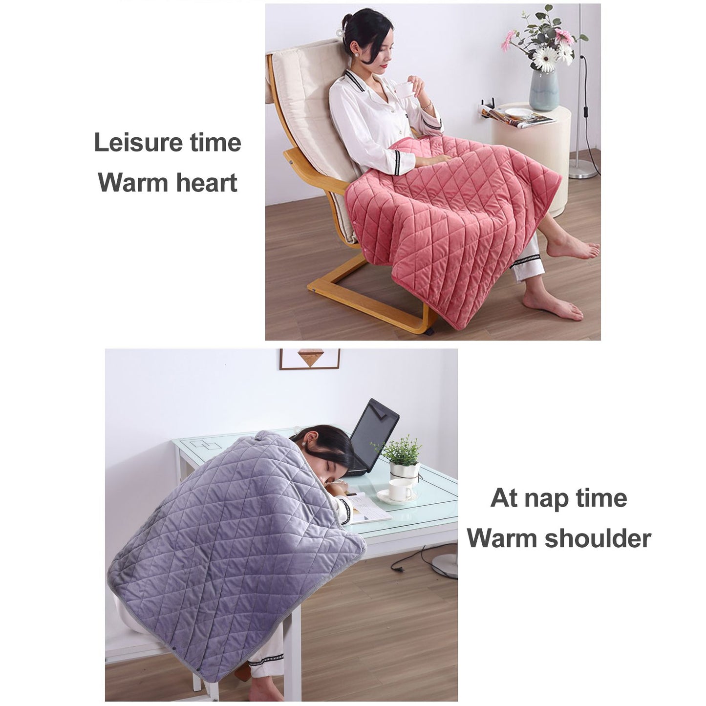 Wearable USB Electric Blanket Heating Blanket with Timing Function 3 Gear Adjustment V1294-YM220928GS01-2-0421