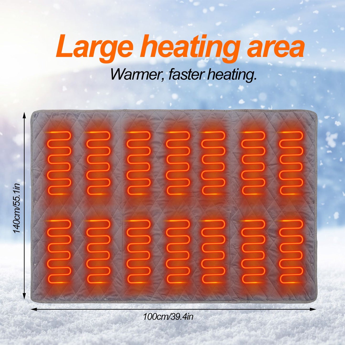 Wearable USB Electric Blanket Heating Blanket with Timing Function 3 Gear Adjustment V1294-YM220928GS01-2-0421