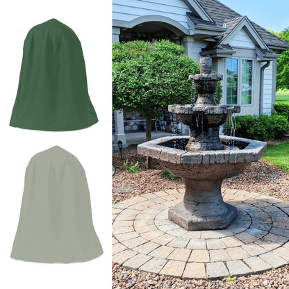 Garden Fountain Statue Protective Cover Silver Coated Oxford Cloth Waterproof Windproof Fountain Protector V1294-YM220928YA04-1-0421