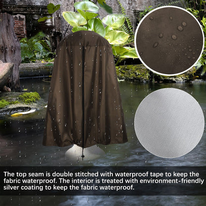 Garden Fountain Statue Protective Cover Silver Coated Oxford Cloth Waterproof Windproof Fountain Protector V1294-YM220928YA04-1-0421