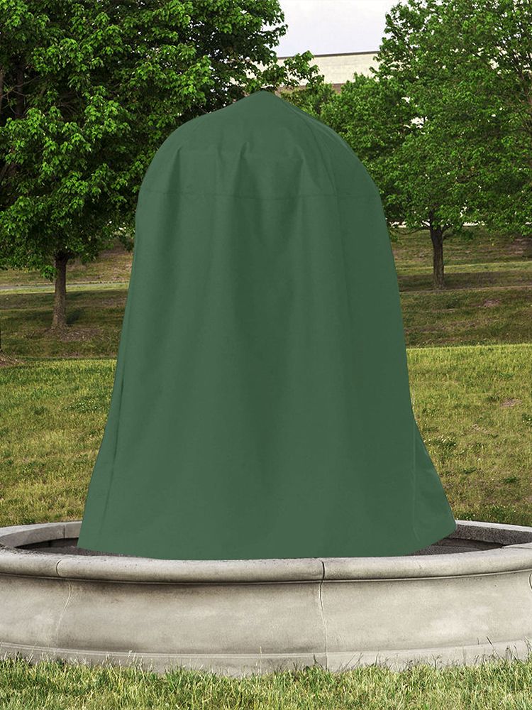 Garden Fountain Statue Protective Cover Silver Coated Oxford Cloth Waterproof Windproof Fountain Protector V1294-YM220928YA04-1-0421