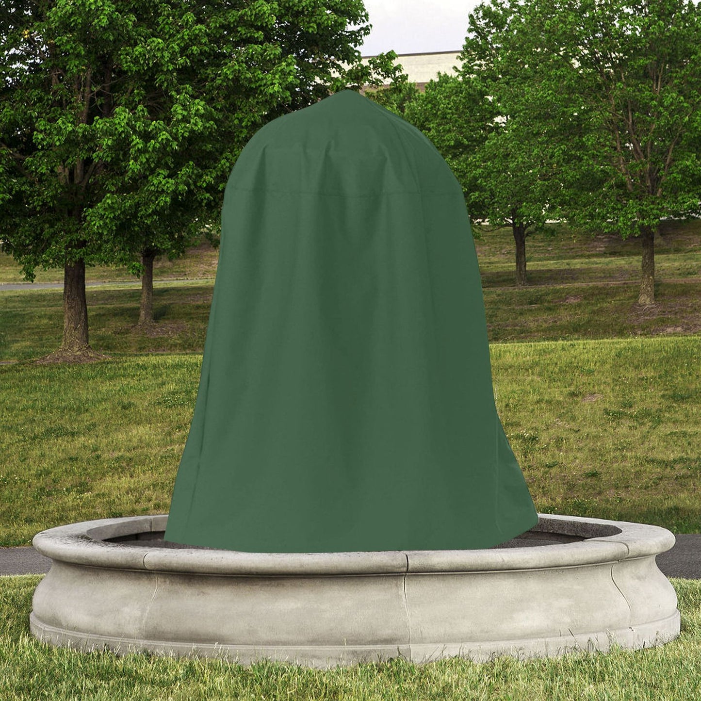 Garden Fountain Statue Protective Cover Silver Coated Oxford Cloth Waterproof Windproof Fountain Protector V1294-YM220928YA04-2-0421