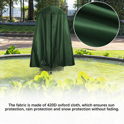 Garden Fountain Statue Protective Cover Silver Coated Oxford Cloth Waterproof Windproof Fountain Protector V1294-YM220928YA04-2-0421