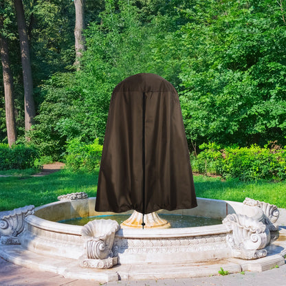 Garden Fountain Statue Protective Cover Silver Coated Oxford Cloth Waterproof Windproof Fountain Protector V1294-YM220928YA04-2-0421