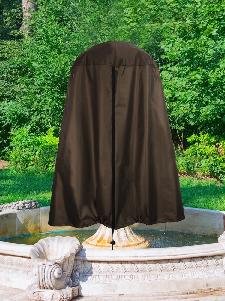 Garden Fountain Statue Protective Cover Silver Coated Oxford Cloth Waterproof Windproof Fountain Protector V1294-YM220928YA04-2-0421