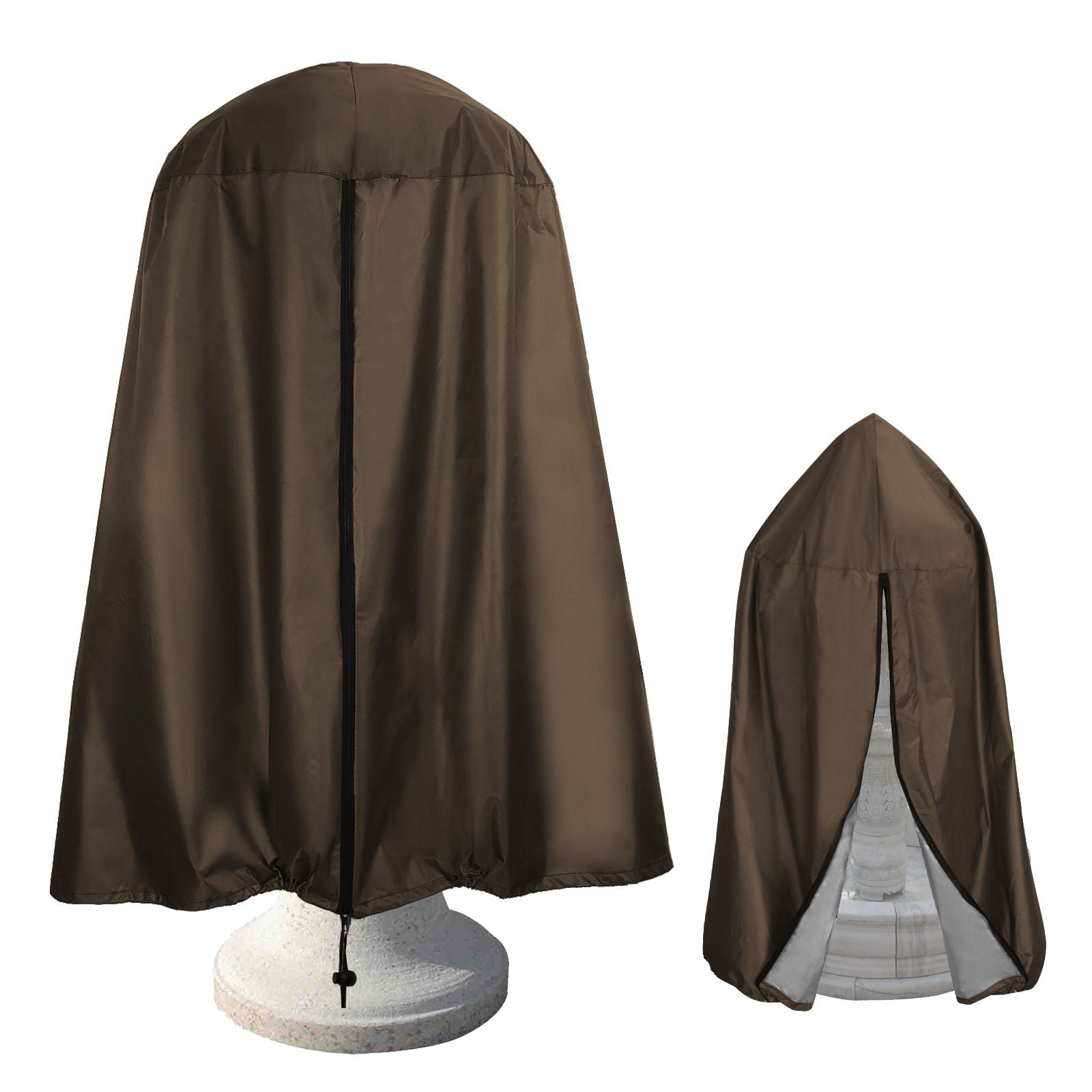 Garden Fountain Statue Protective Cover Silver Coated Oxford Cloth Waterproof Windproof Fountain Protector V1294-YM220928YA04-3-0421