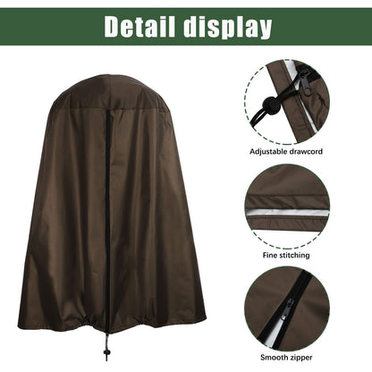 Garden Fountain Statue Protective Cover Silver Coated Oxford Cloth Waterproof Windproof Fountain Protector V1294-YM220928YA04-3-0421