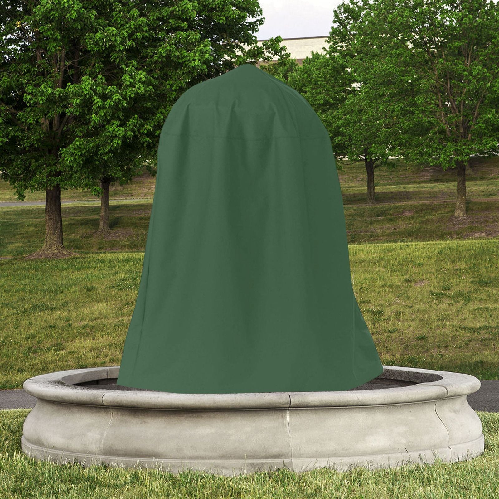 Garden Fountain Statue Protective Cover Silver Coated Oxford Cloth Waterproof Windproof Fountain Protector V1294-YM220928YA04-3-0421