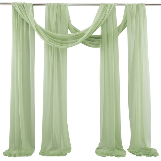 Arch Drapery Tulle Curtains Outdoor Wedding Arch Background Party Photography Veil V1294-YM221001YF15-2-0421