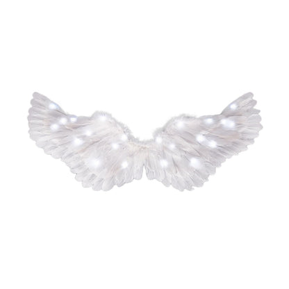 Glowing Angel Wings with LED String Lights Halloween Party Cosplay Costume Accessories Props V1294-YM221001YF64-5-0421