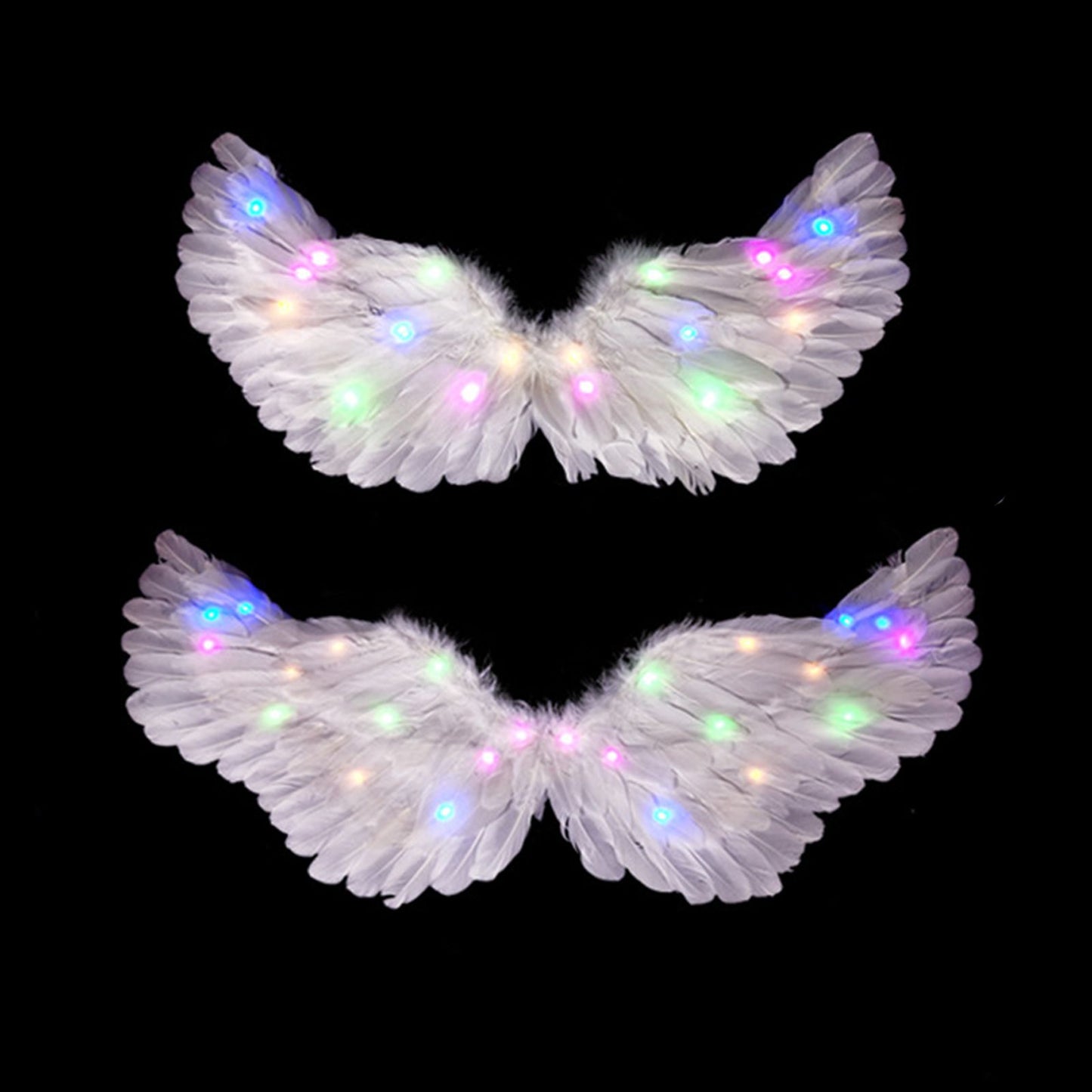 Glowing Angel Wings with LED String Lights Halloween Party Cosplay Costume Accessories Props V1294-YM221001YF64-5-0421