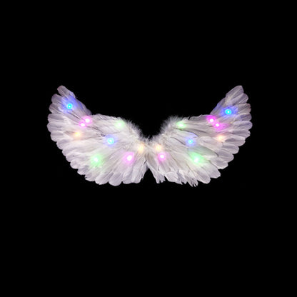 Glowing Angel Wings with LED String Lights Halloween Party Cosplay Costume Accessories Props V1294-YM221001YF64-5-0421