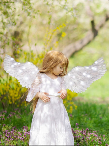Glowing Angel Wings with LED String Lights Halloween Party Cosplay Costume Accessories Props V1294-YM221001YF64-5-0421