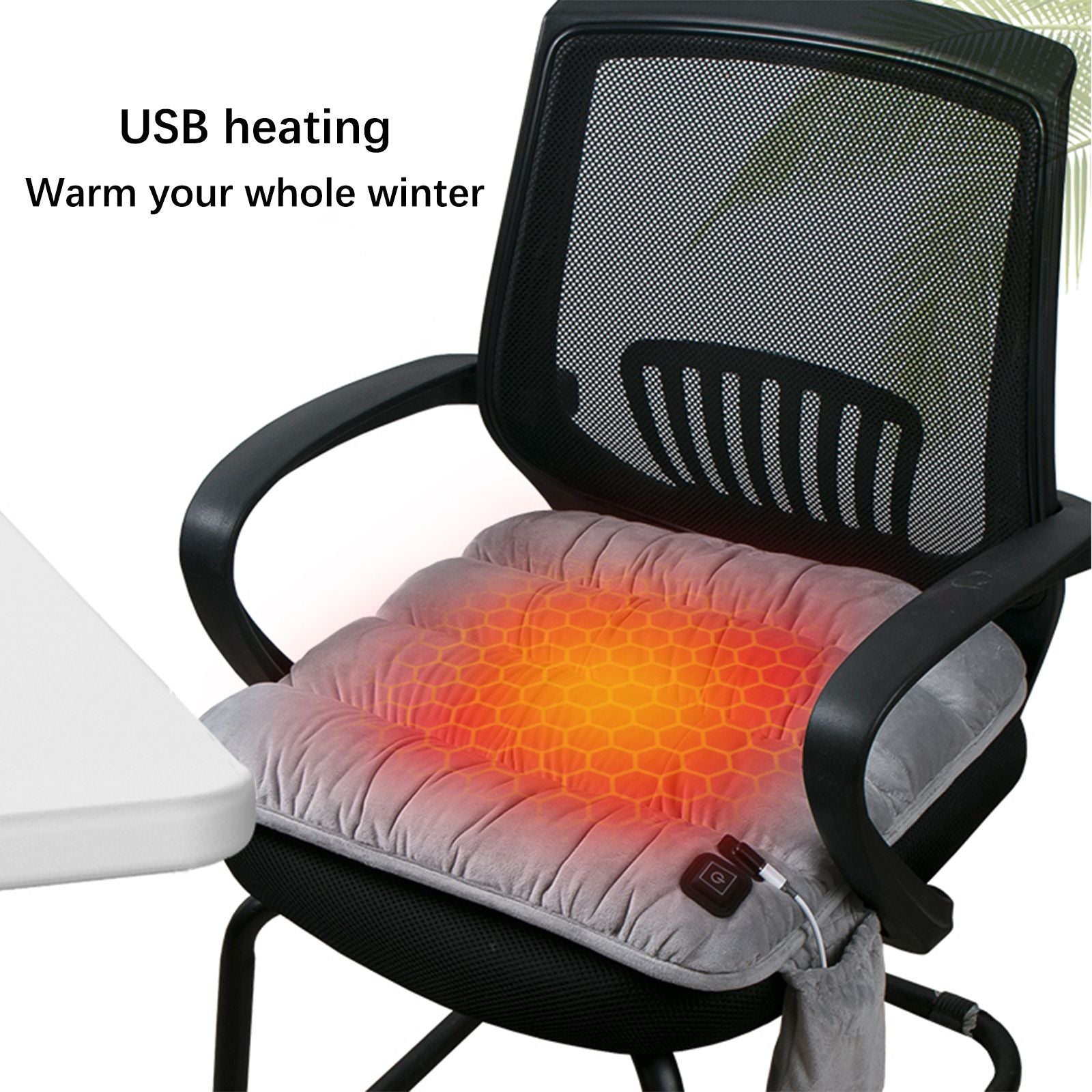 Heating Cushion Winter Car Warm Plug Heating Pad USB Three Temperature Control Chair Pad V1294-YM221008DJ02-1-0421