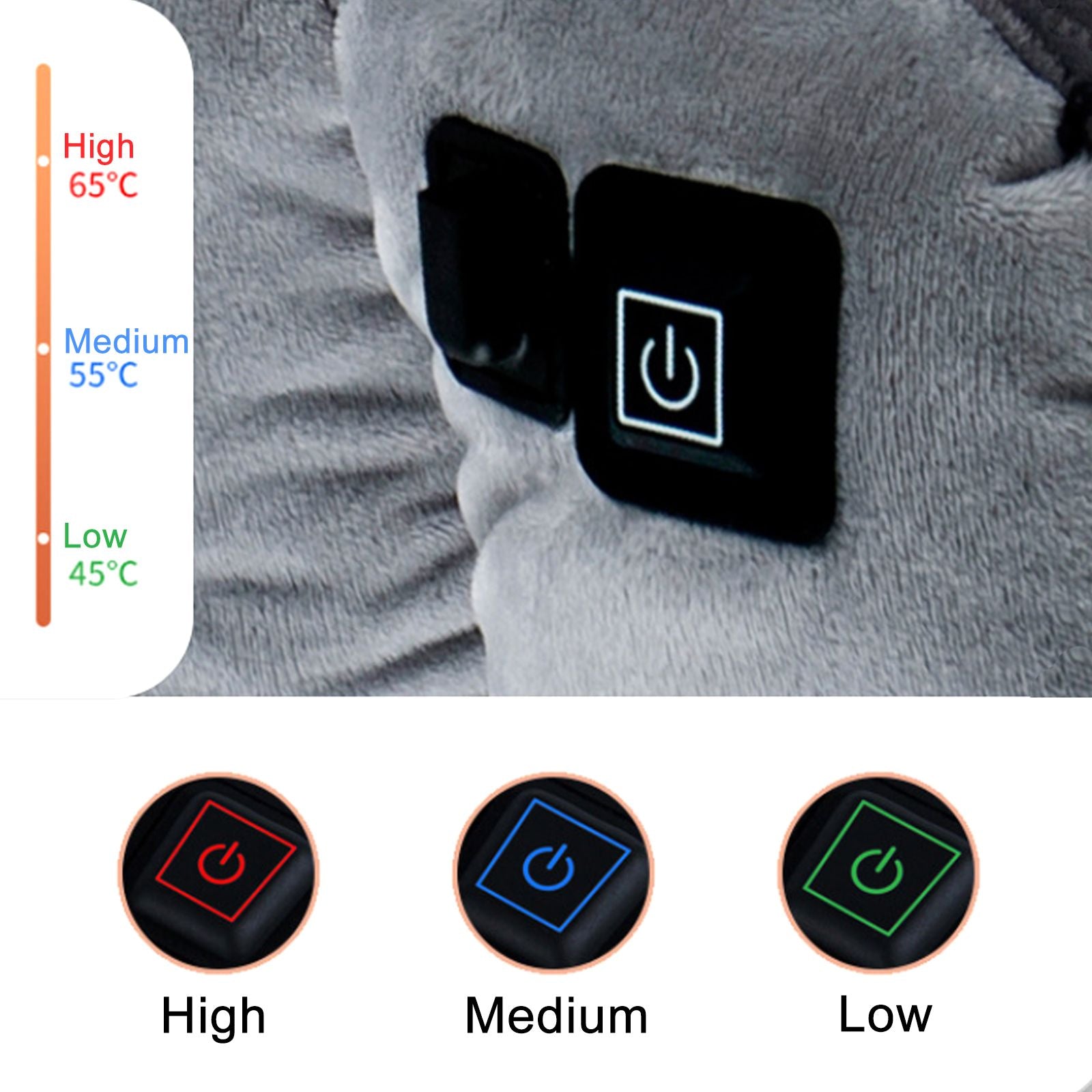 Heating Cushion Winter Car Warm Plug Heating Pad USB Three Temperature Control Chair Pad V1294-YM221008DJ02-1-0421