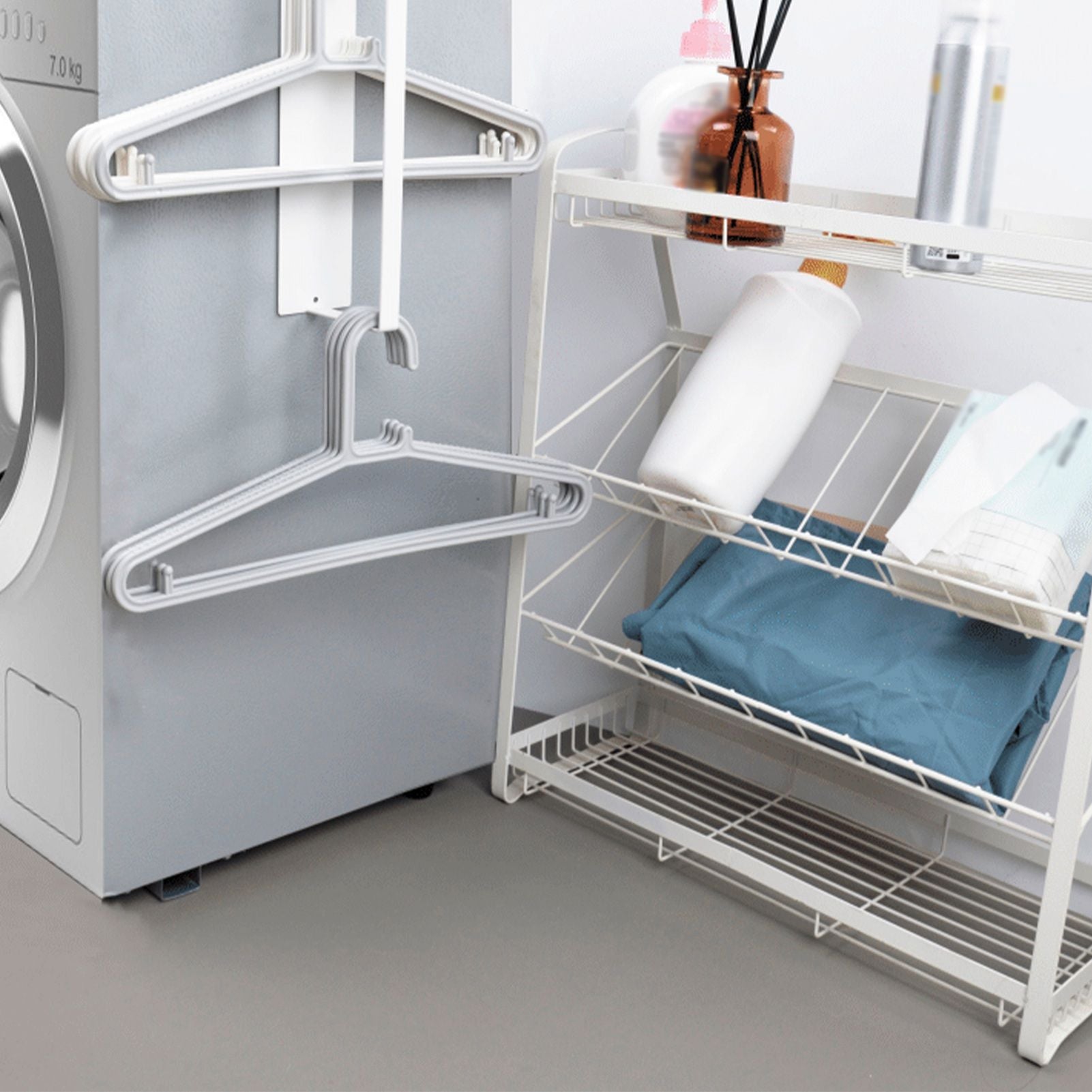 Washing Machine Side Hanger Non Punching Magnetic Hanger Storage Rack V1294-YM221011GS02-1-0421