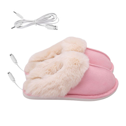 Women Heated Slipper USB Constant Temperature 50 Degrees Electric Foot Warmer Shoes for Winter Cold Weather V1294-YM221012DJ04-3-0421