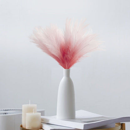 8Pcs Artificial Pampas Grass Versatile Decorative Gradient Gray Modern Vase Filler Faux Pampas Grass For Home V1294-YM221012LW04-2-0421