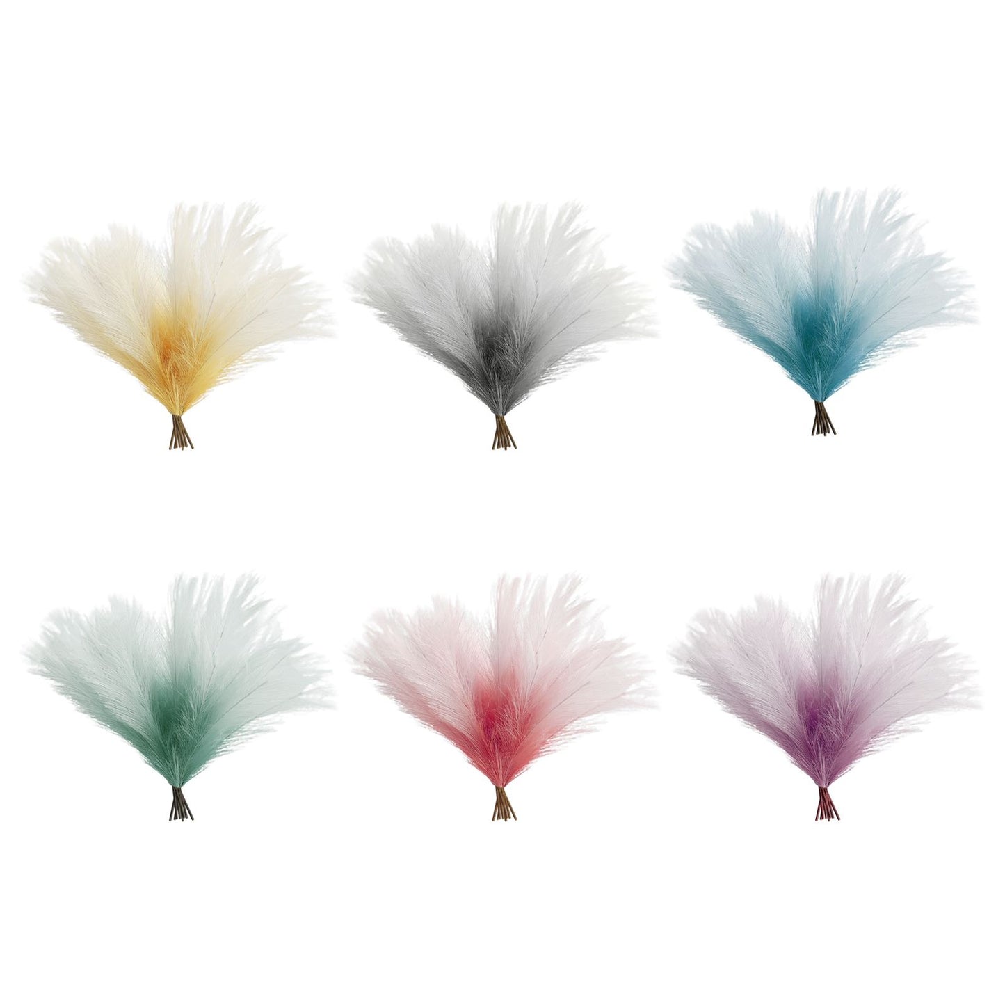 8Pcs Artificial Pampas Grass Versatile Decorative Gradient Gray Modern Vase Filler Faux Pampas Grass For Home V1294-YM221012LW04-2-0421