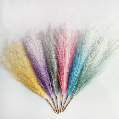 8Pcs Artificial Pampas Grass Versatile Decorative Gradient Blue Modern Vase Filler Faux Pampas Grass For Home V1294-YM221012LW04-3-0421