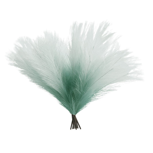 8Pcs Artificial Pampas Grass Versatile Decorative Gradient Green Modern Vase Filler Faux Pampas Grass For V1294-YM221012LW04-4-0421