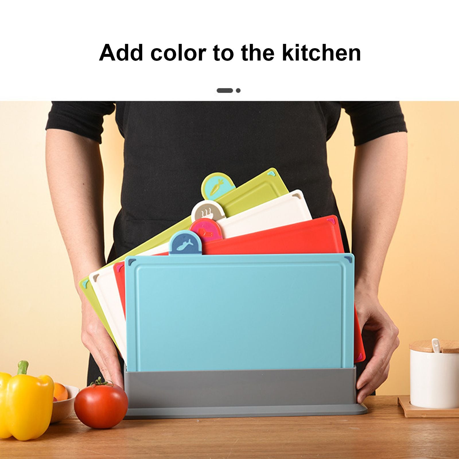 4 Pcs Creative Complementary Food Special Wheat Straw Cutting Board PP Plastic Cutting Board Cutting Board V1294-YM221013FB03-1-0421