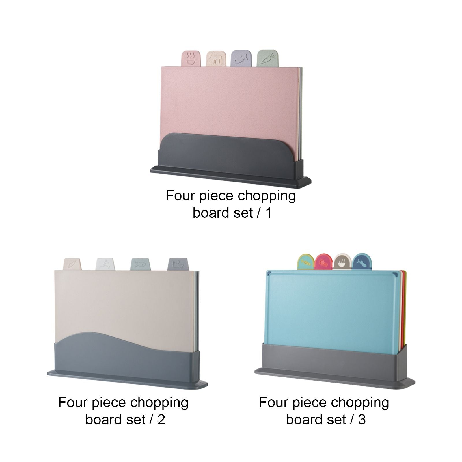 4 Pcs Creative Complementary Food Special Wheat Straw Cutting Board PP Plastic Cutting Board Cutting Board V1294-YM221013FB03-1-0421