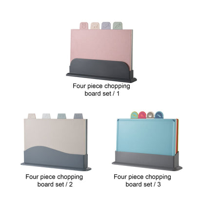 4 Pcs Creative Complementary Food Special Wheat Straw Cutting Board PP Plastic Cutting Board Cutting Board V1294-YM221013FB03-1-0421