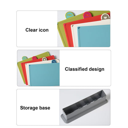 4 Pcs Creative Complementary Food Special Wheat Straw Cutting Board PP Plastic Cutting Board Cutting Board V1294-YM221013FB03-2-0421