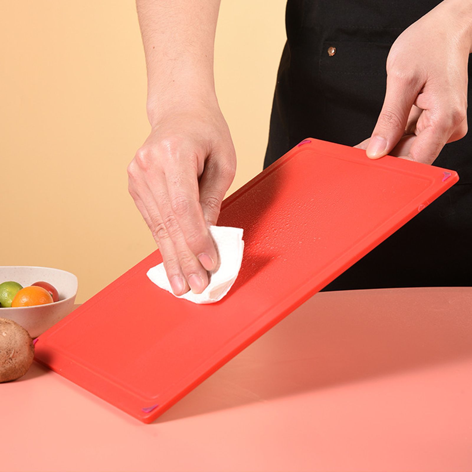 4 Pcs Creative Complementary Food Special Wheat Straw Cutting Board PP Plastic Cutting Board Cutting Board V1294-YM221013FB03-2-0421
