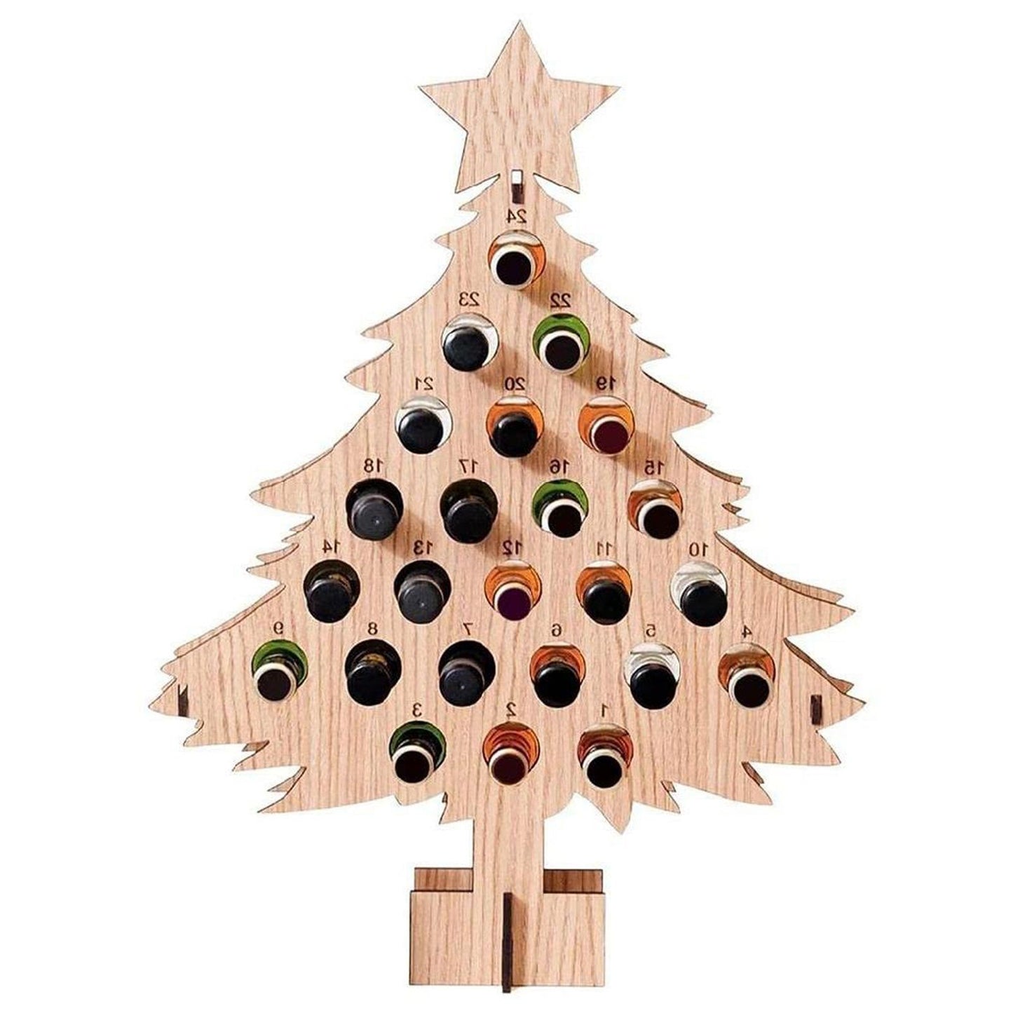 Adult Christmas Tree Countdown Decorations Christmas Wine Rack Wine Holder Decor V1294-YM221018GW01-4-0421