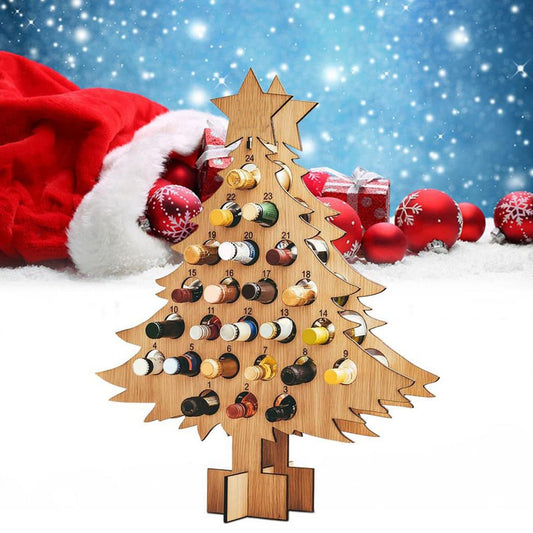 Adult Christmas Tree Countdown Decorations Christmas Wine Rack Wine Holder Decor V1294-YM221018GW01-4-0421