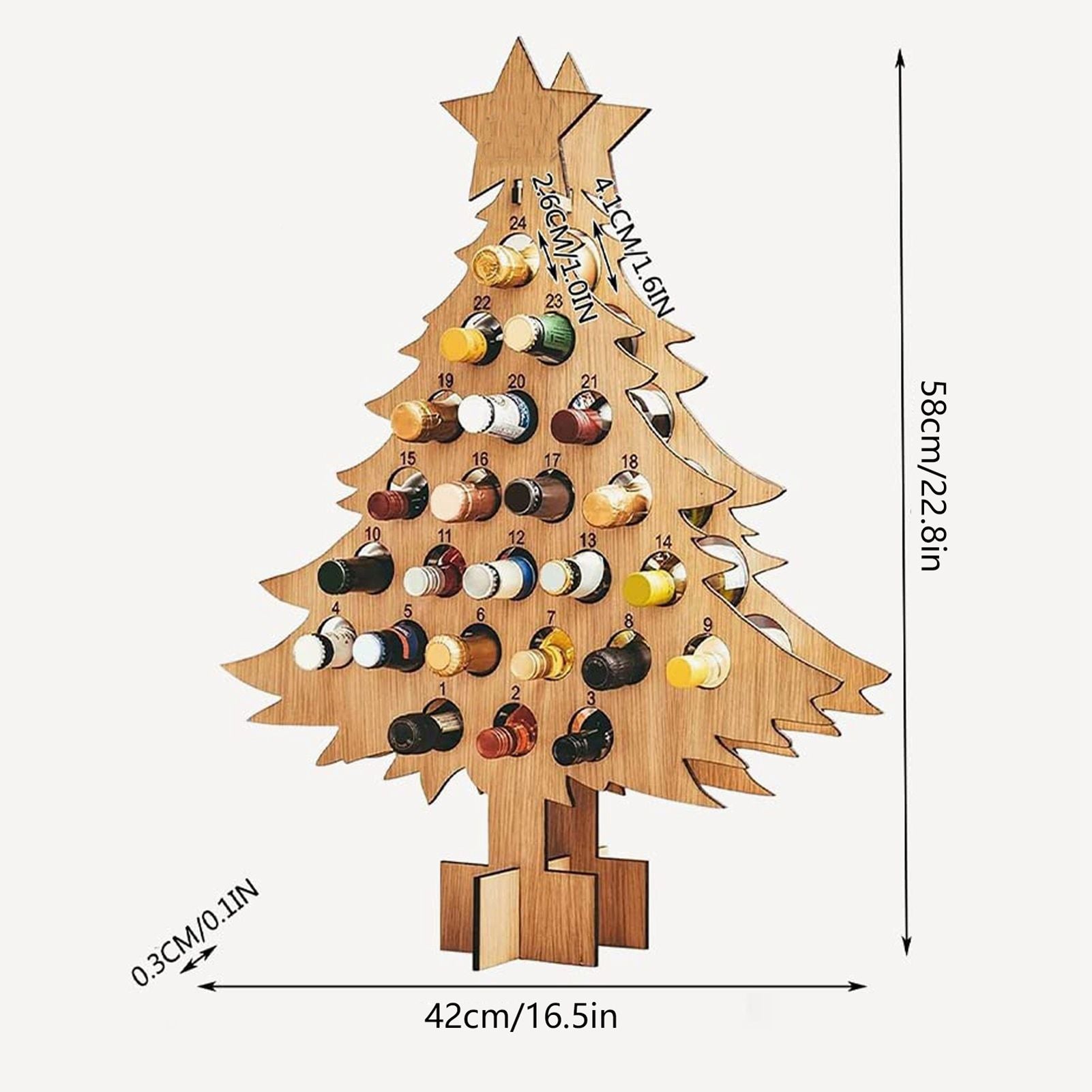 Adult Christmas Tree Countdown Decorations Christmas Wine Rack Wine Holder Decor V1294-YM221018GW01-4-0421