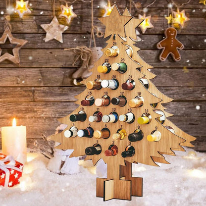 Adult Christmas Tree Countdown Decorations Christmas Wine Rack Wine Holder Decor V1294-YM221018GW01-4-0421