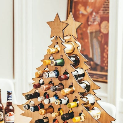 Adult Christmas Tree Countdown Decorations Christmas Wine Rack Wine Holder Decor V1294-YM221018GW01-4-0421