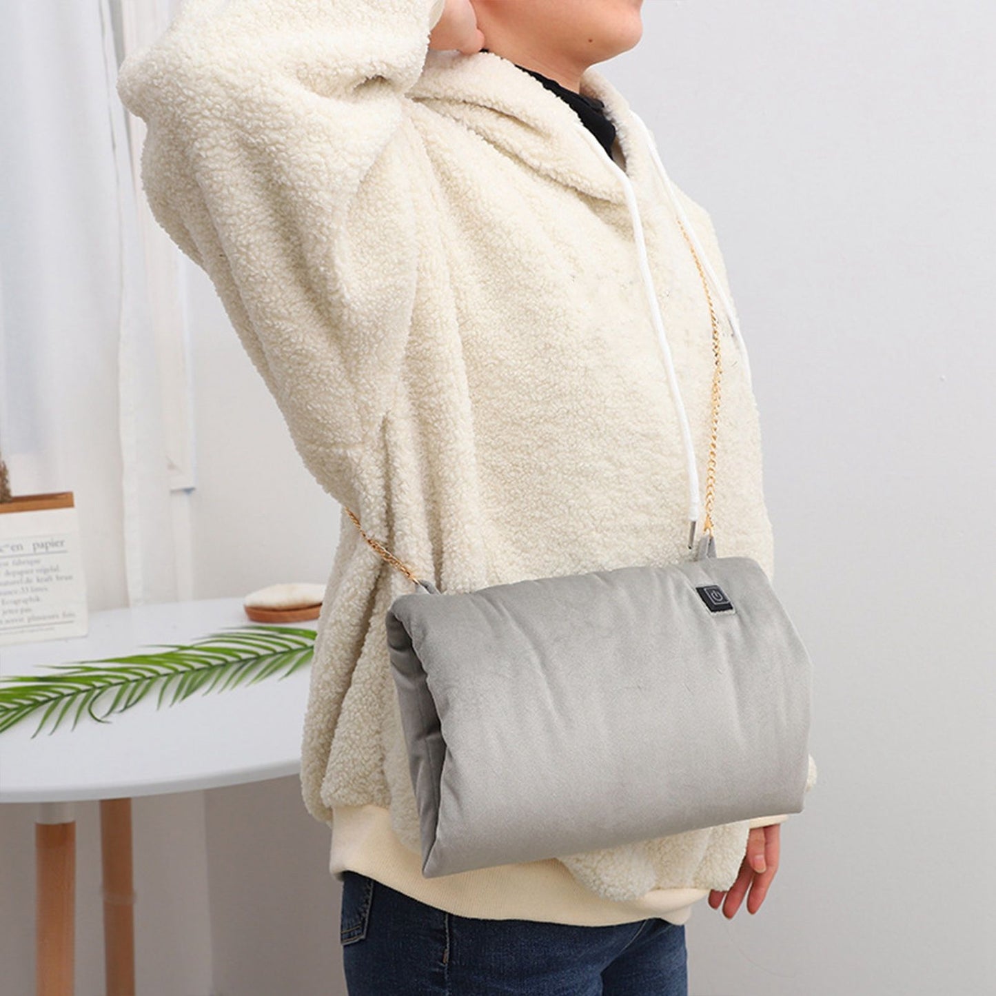 USB Charging Hand Warmer Three Temperature Control Electric Blanket Portable Heating Cushion Hand Warmer V1294-YM221020YA01-3-0421