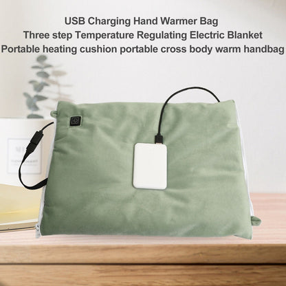 USB Charging Hand Warmer Three Temperature Control Electric Blanket Portable Heating Cushion Hand Warmer V1294-YM221020YA01-4-0421