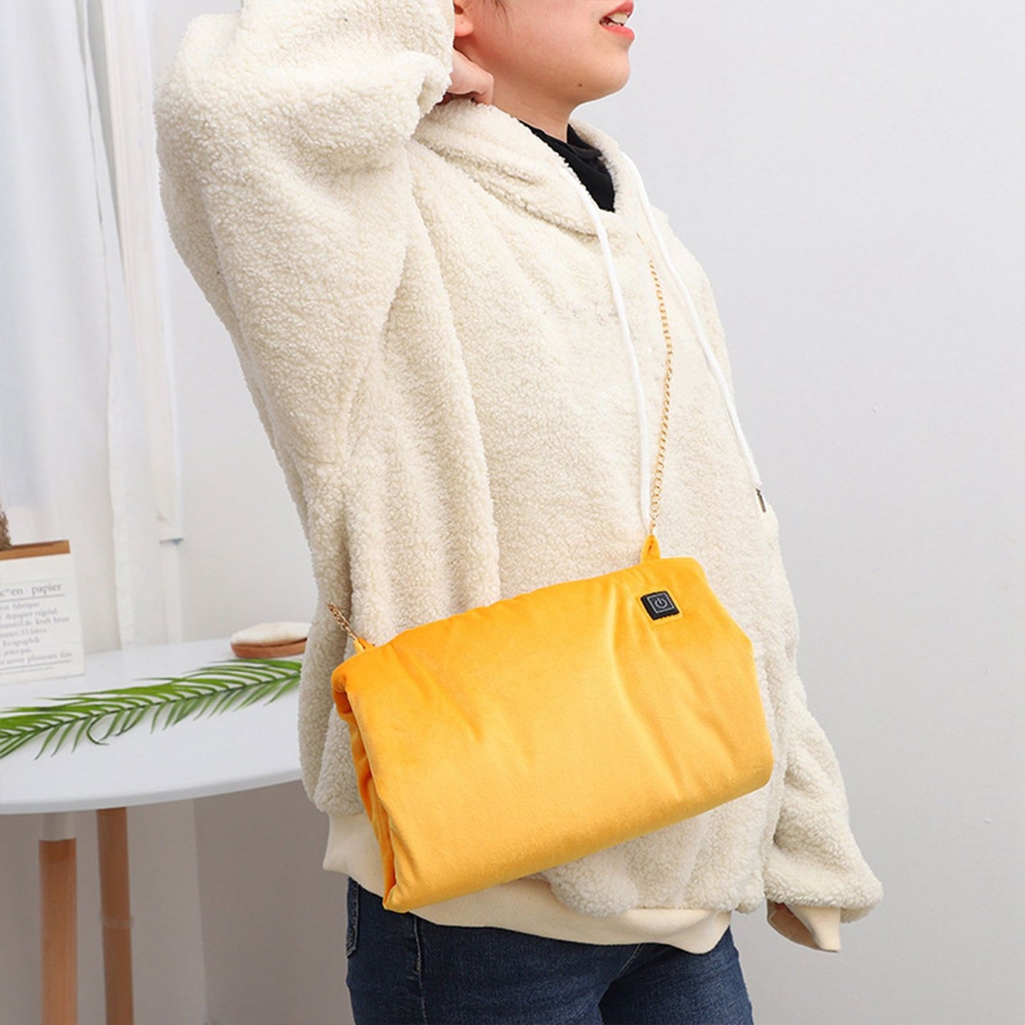 USB Charging Hand Warmer Three Temperature Control Electric Blanket Portable Heating Cushion Hand Warmer V1294-YM221020YA01-4-0421