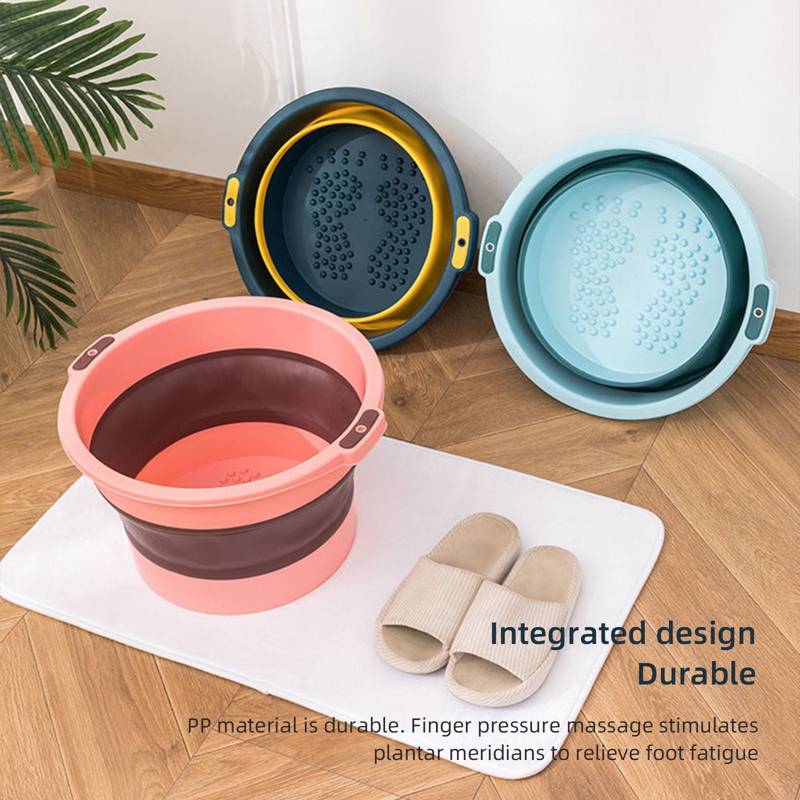 Foldable Foot Bath Household Foot Wash Basin Foot Massage Foot Bath V1294-YM221022LD01-3-0421